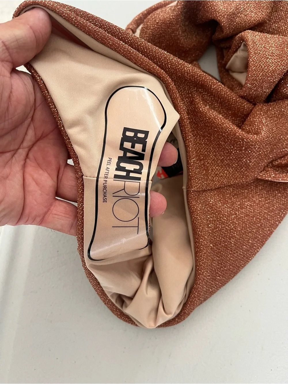 Free People Metallic Rust One-Shoulder Kids One-Piece